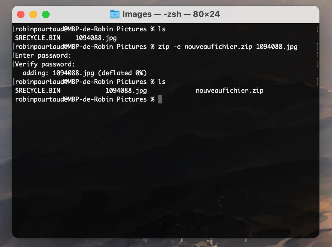 500px Macos : zip -e